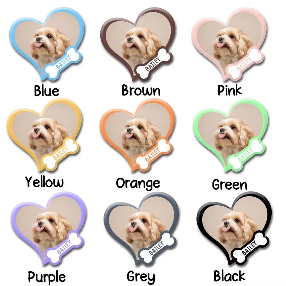 Custom Pet Photo Heart or Paw Badge Reel