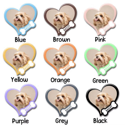 Custom Pet Photo Heart or Paw Badge Reel