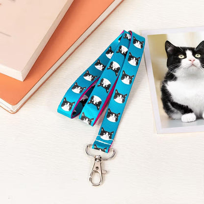 Custom Face Photo Lanyard with Lobster Clasp