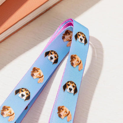 Custom Pet Face Photo Lanyard with Lobster Clasp