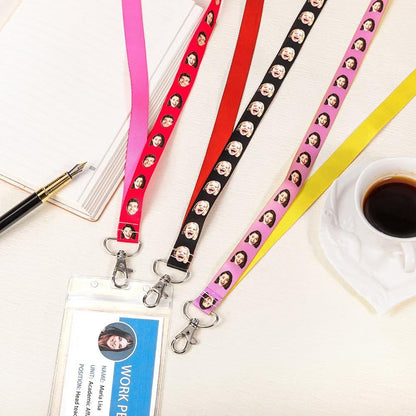 Custom Pet Face Photo Lanyard with Lobster Clasp