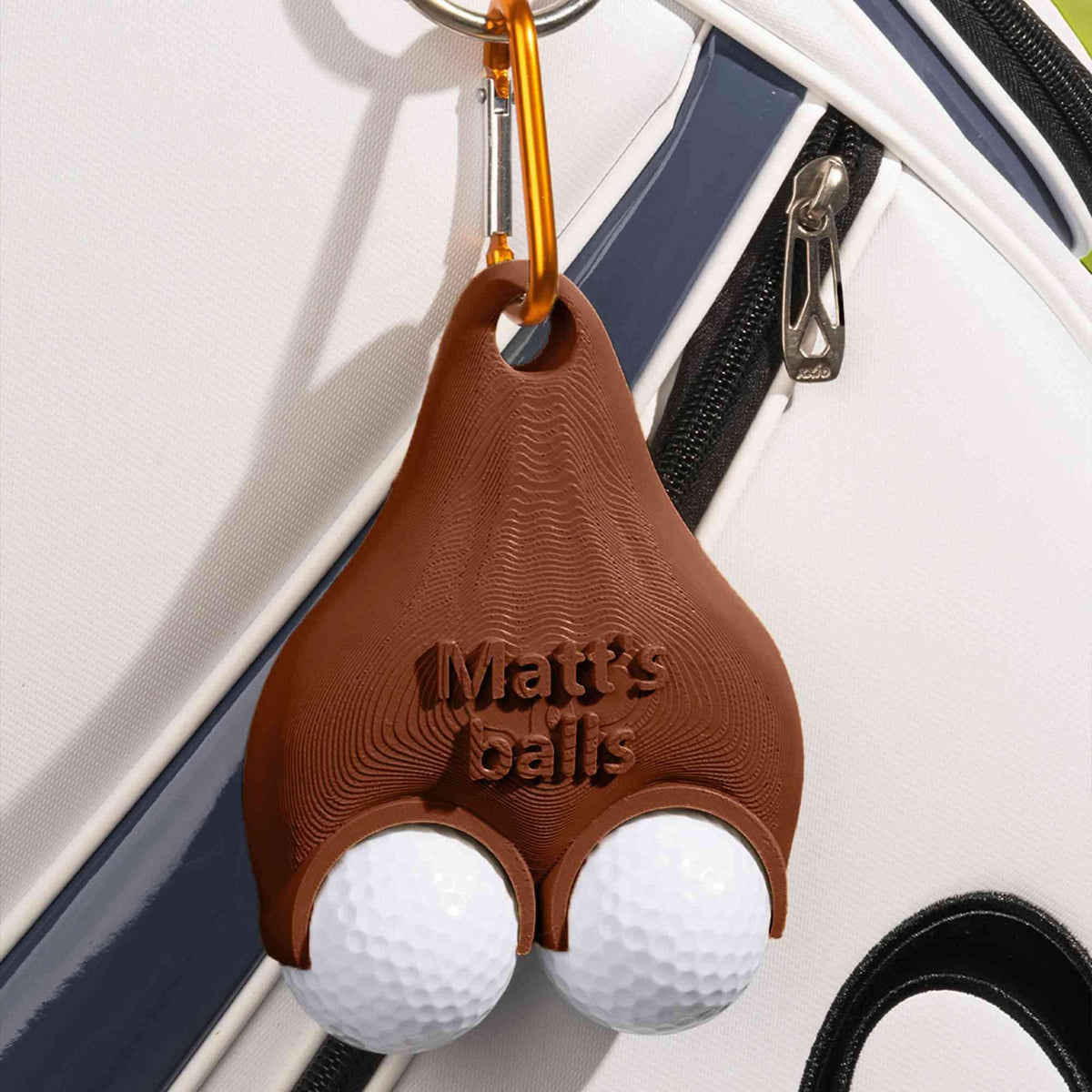 Custom Name 3D Printed Golf Ball Holder with Clip