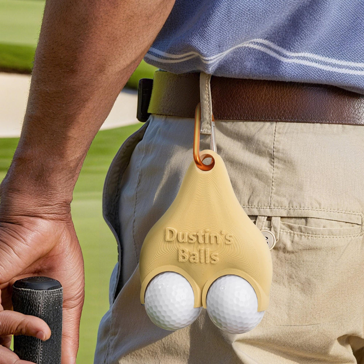 Custom Name 3D Printed Golf Ball Holder with Clip