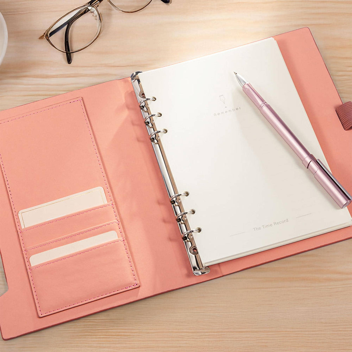 Custom Company Logo Leather Notebook & Pen Set