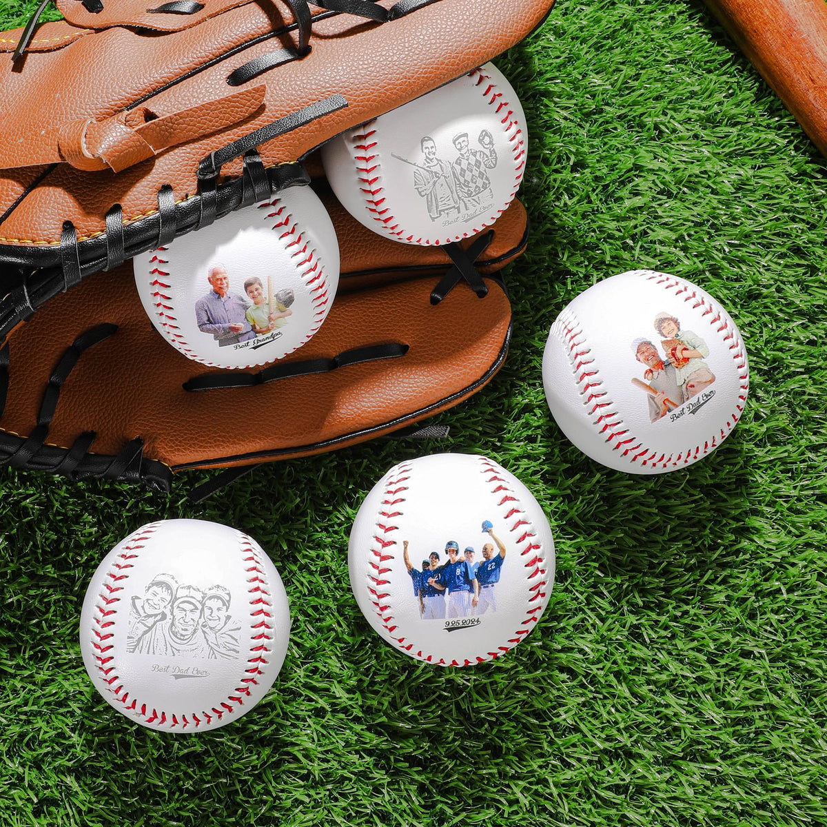 Personalized Photo & Text Baseball