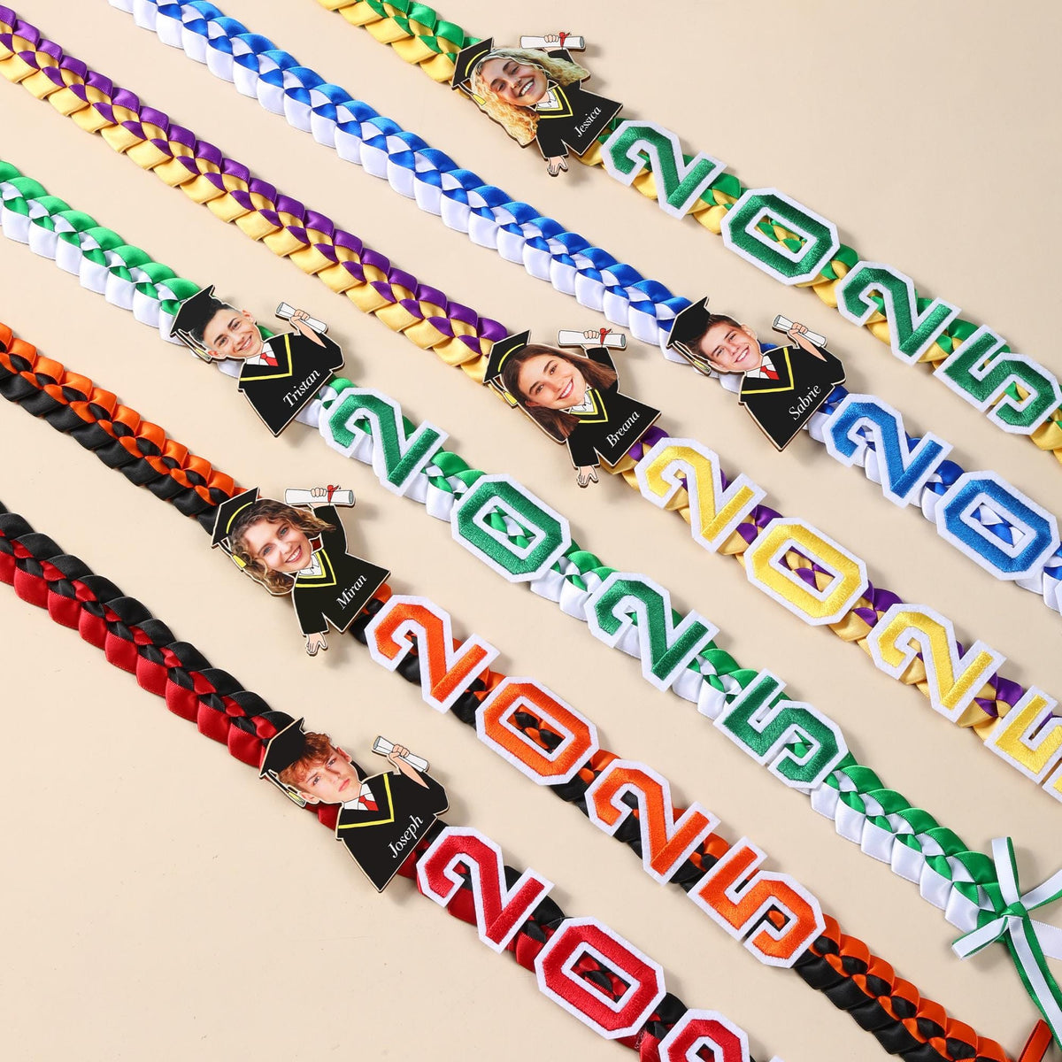 Personalized Name & Photo Graduation Lei