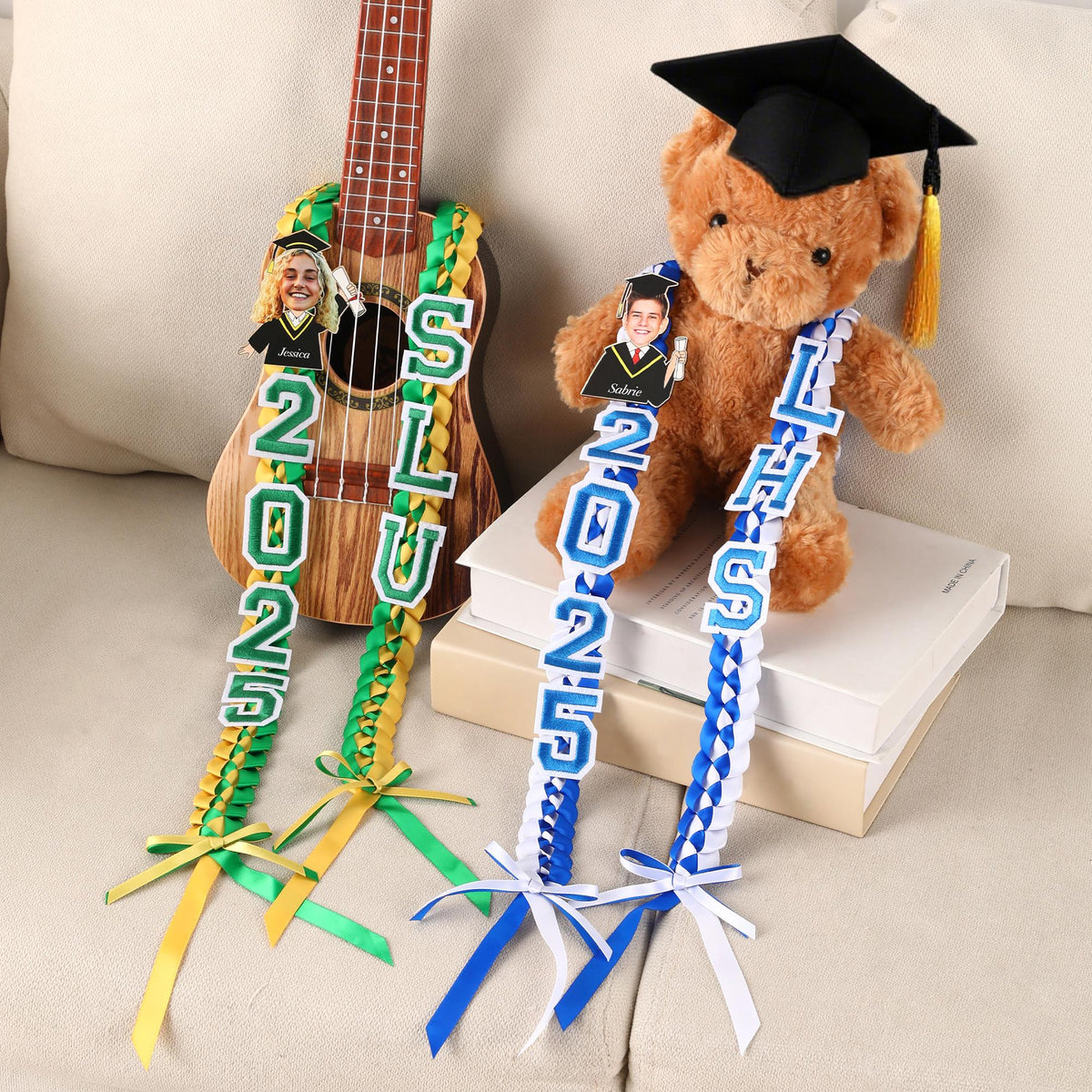 Personalized Name & Photo Graduation Lei