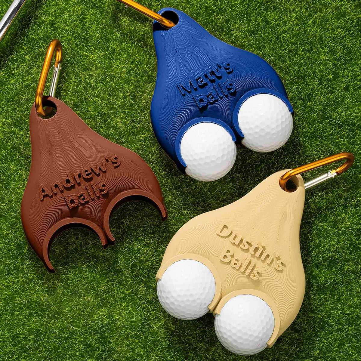 Custom Name 3D Printed Golf Ball Holder with Clip
