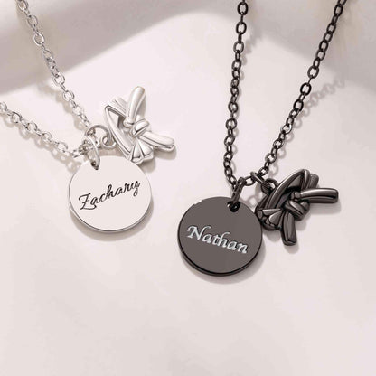 Custom Name Martial Arts Necklace with Birthstone
