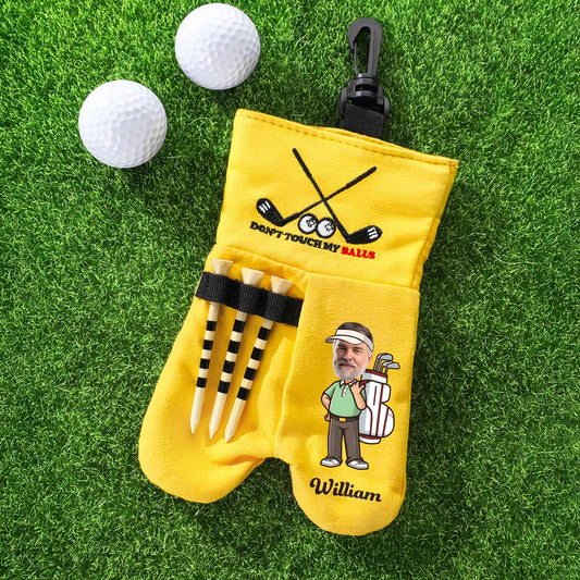 Custom Face Cartoon Golf Ball Sack with Tee Holder
