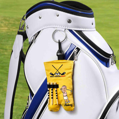 Custom Face Cartoon Golf Ball Sack with Tee Holder