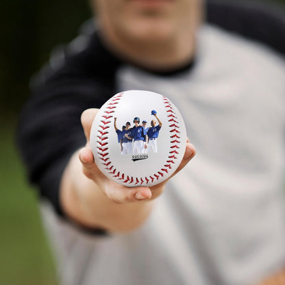 Personalized Photo & Text Baseball