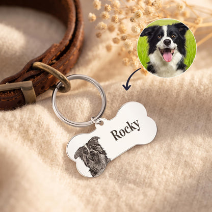 Personalized Dog Tag with Photo & Name