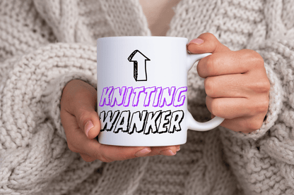 Knitting Wanker Quote 11oz Ceramic Mug
