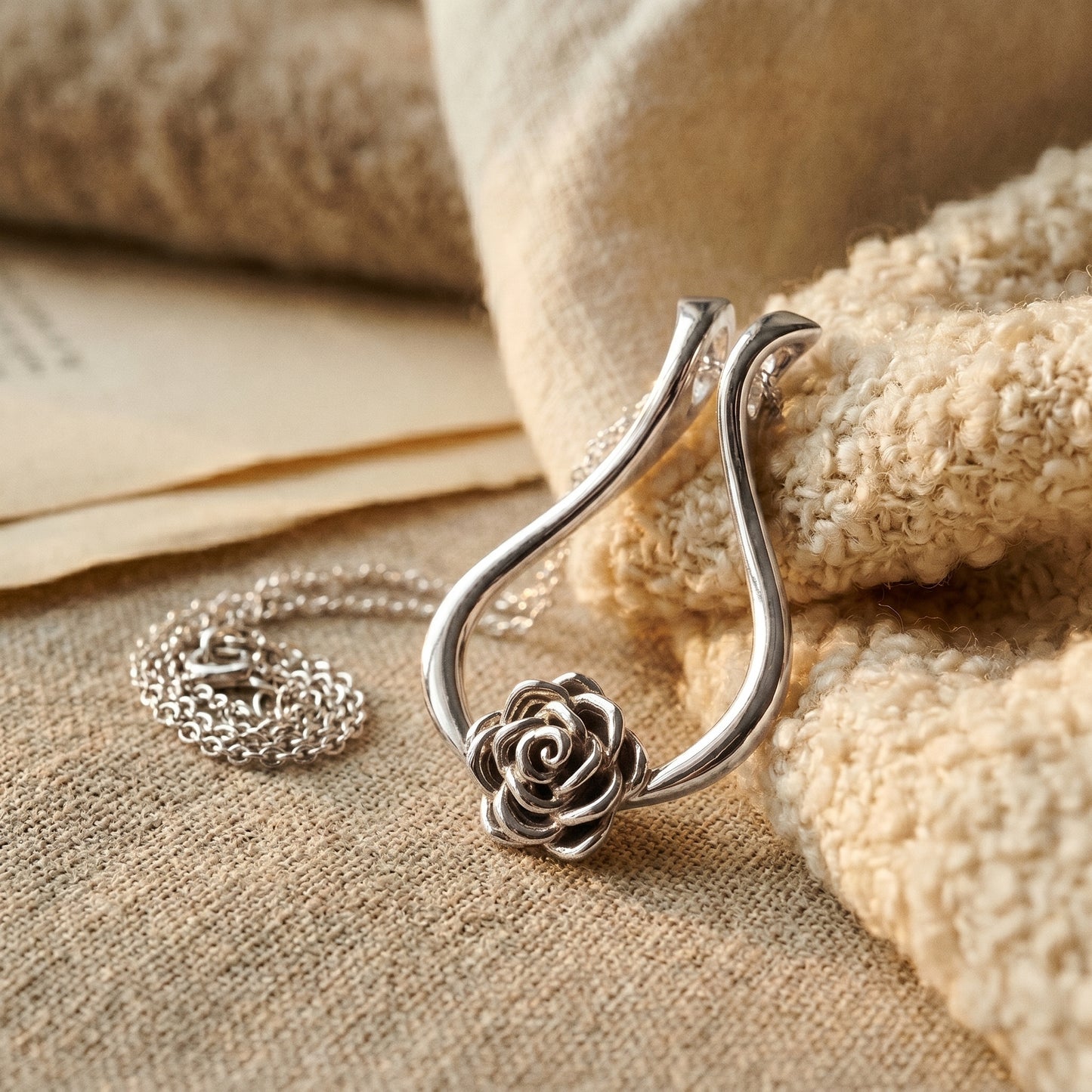 Rose Ring Holder Necklace