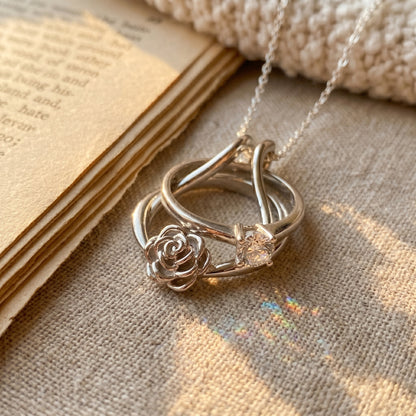 Rose Ring Holder Necklace