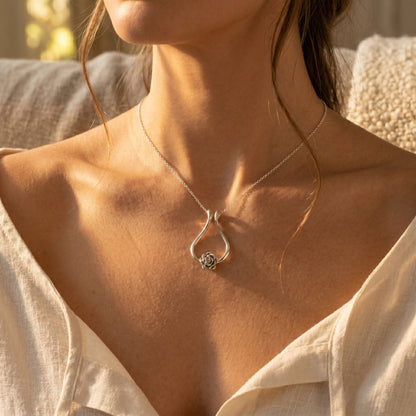 Rose Ring Holder Necklace
