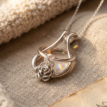 Rose Ring Holder Necklace