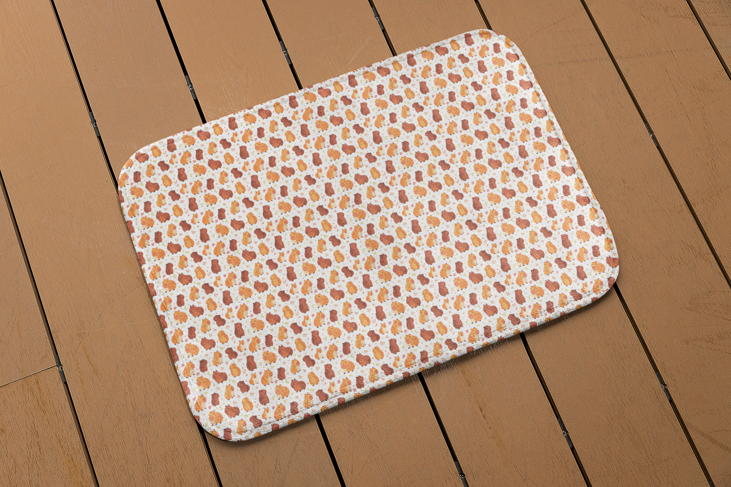 Capybara Print Bath Mat