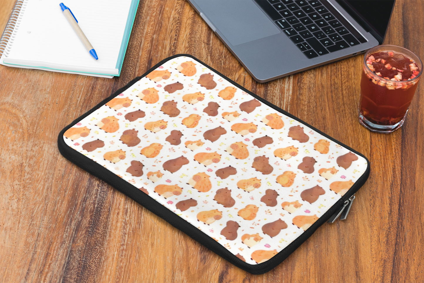 Capybara Printed Laptop Sleeve