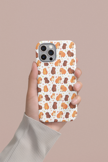Kawaii Watercolor Capybara Phone Case