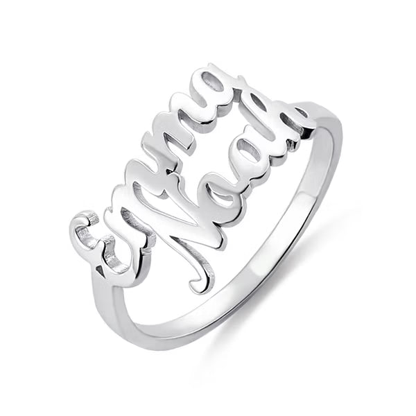 Personalized Double Name Ring
