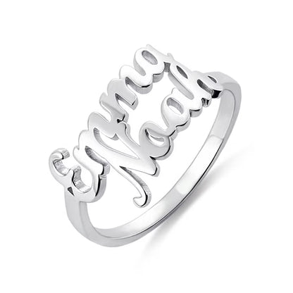 Personalized Double Name Ring