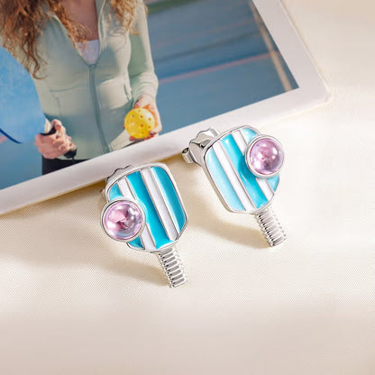 Custom Birthstone Pickleball / Paddle Earrings
