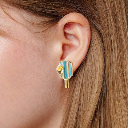 Custom Birthstone Pickleball / Paddle Earrings