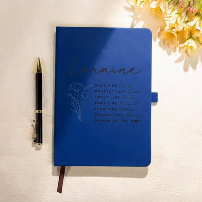 Personalized Bible Verse Notebook with Birth Flower