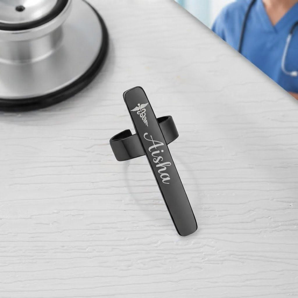 Custom Cross Stethoscope Name Tag