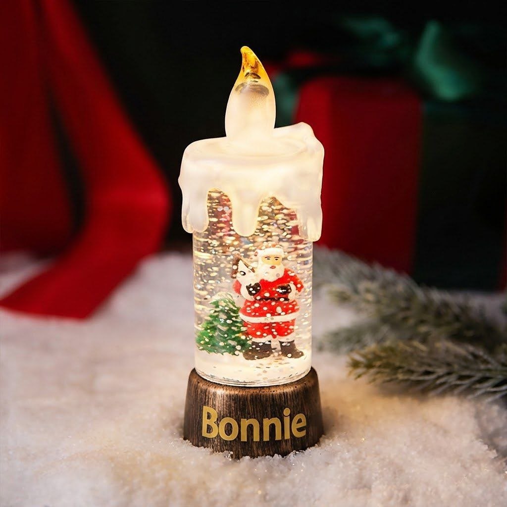 Custom Name Christmas Candle LED Light