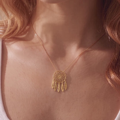 Personalized Dreamcatcher Necklace with Names, Family Feather Necklace video