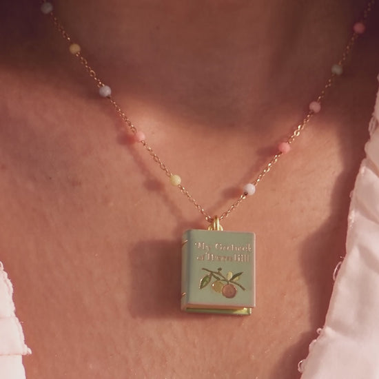 Personalized Book Cover Necklace, Custom Book Photo Pendant video