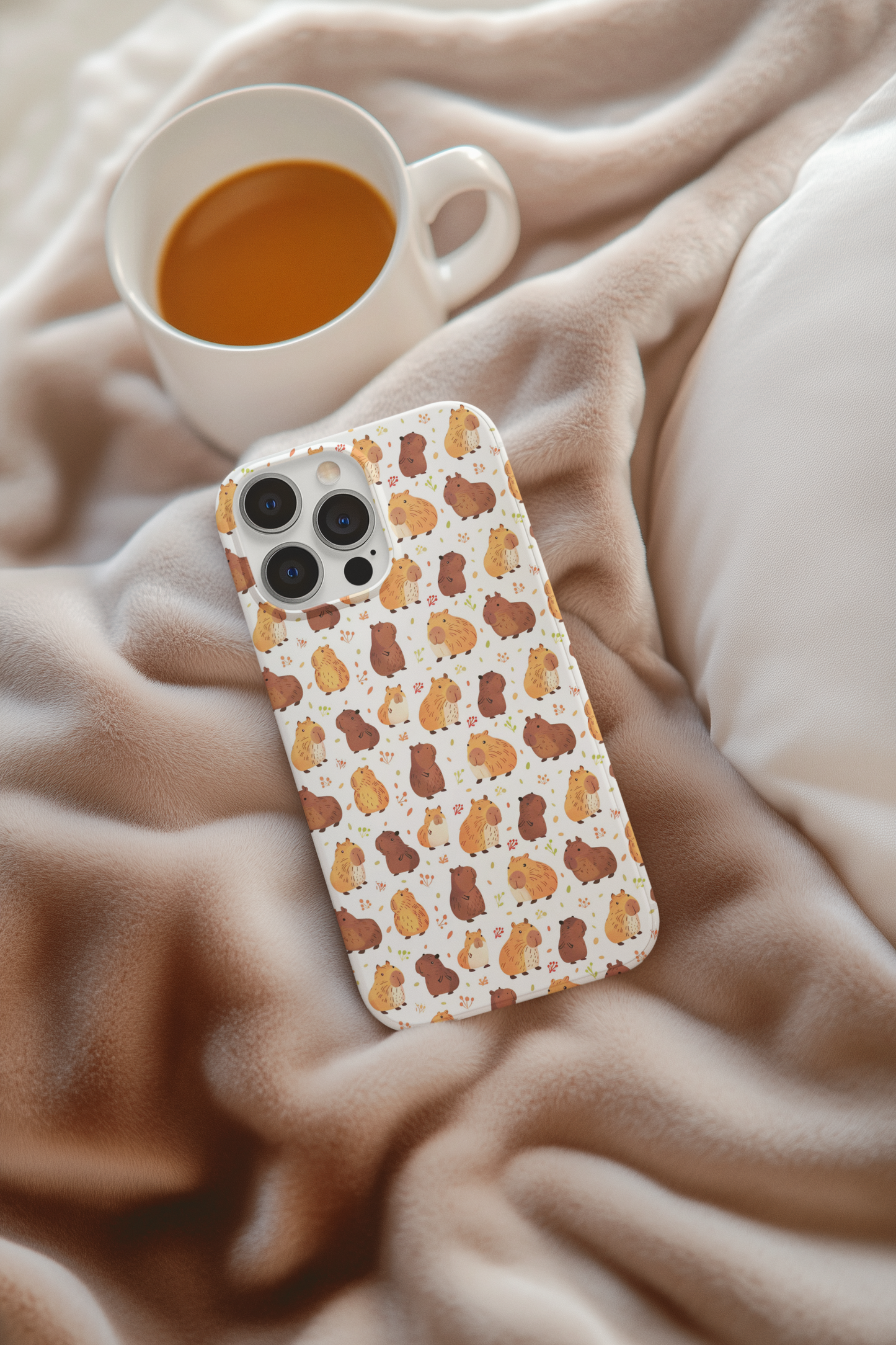 Kawaii Watercolor Capybara Phone Case