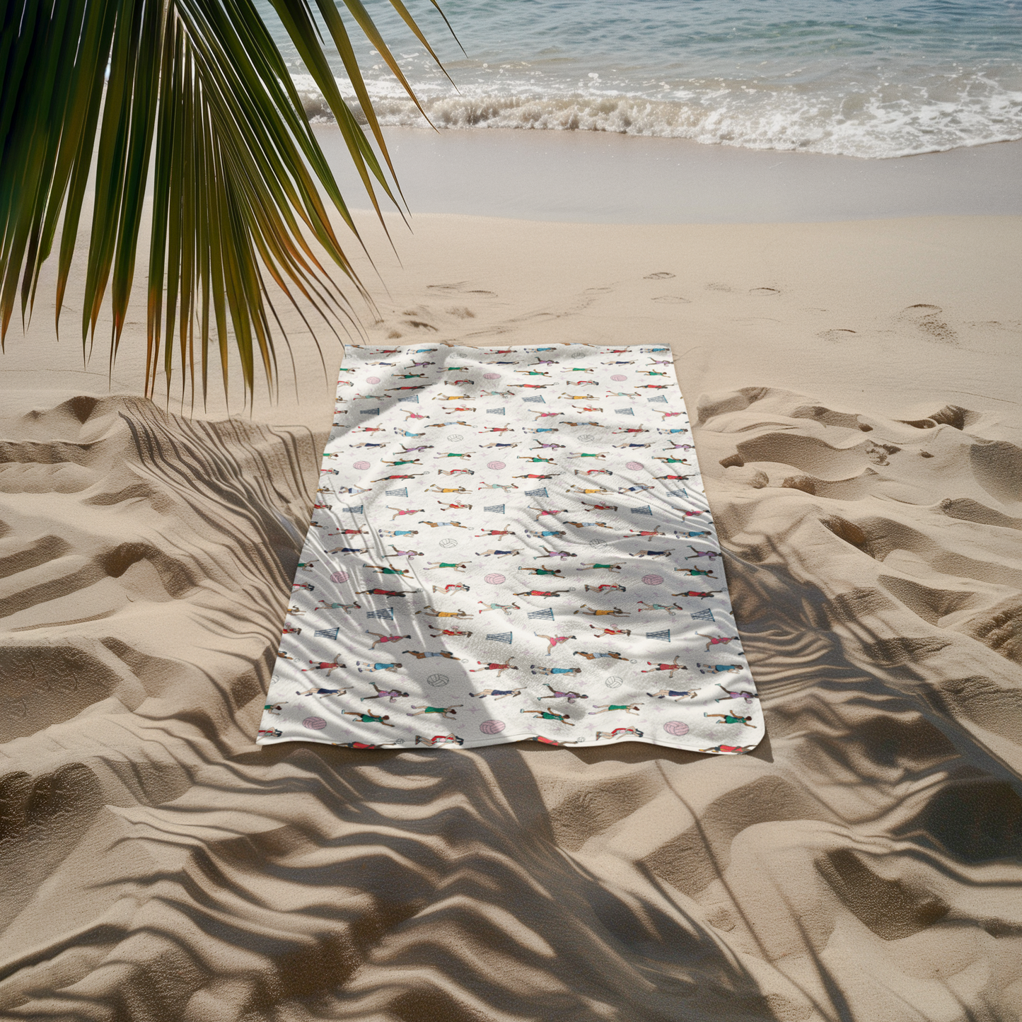 Netball Print Beach Towel
