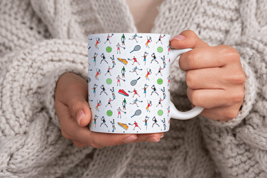 Tennis Print 11oz Ceramic Mug