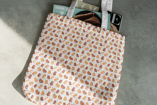 Chibi Kawaii Capybara Printed Tote Bag