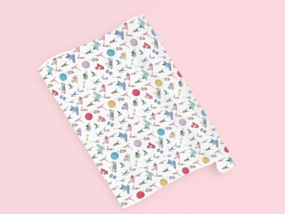 Pilates Print Gift Wrapping Paper Roll