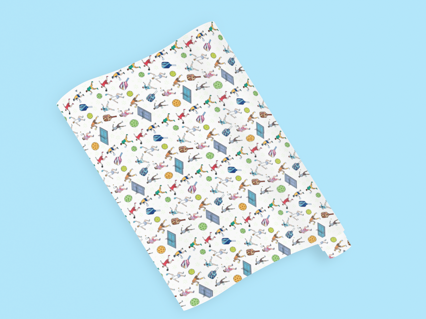 Pickleball Print Gift Wrapping Paper Roll
