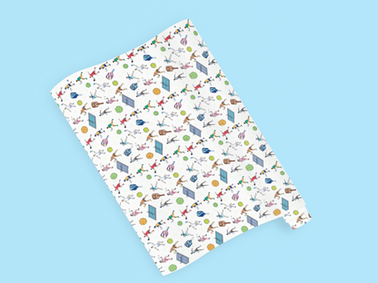Pickleball Print Gift Wrapping Paper Roll